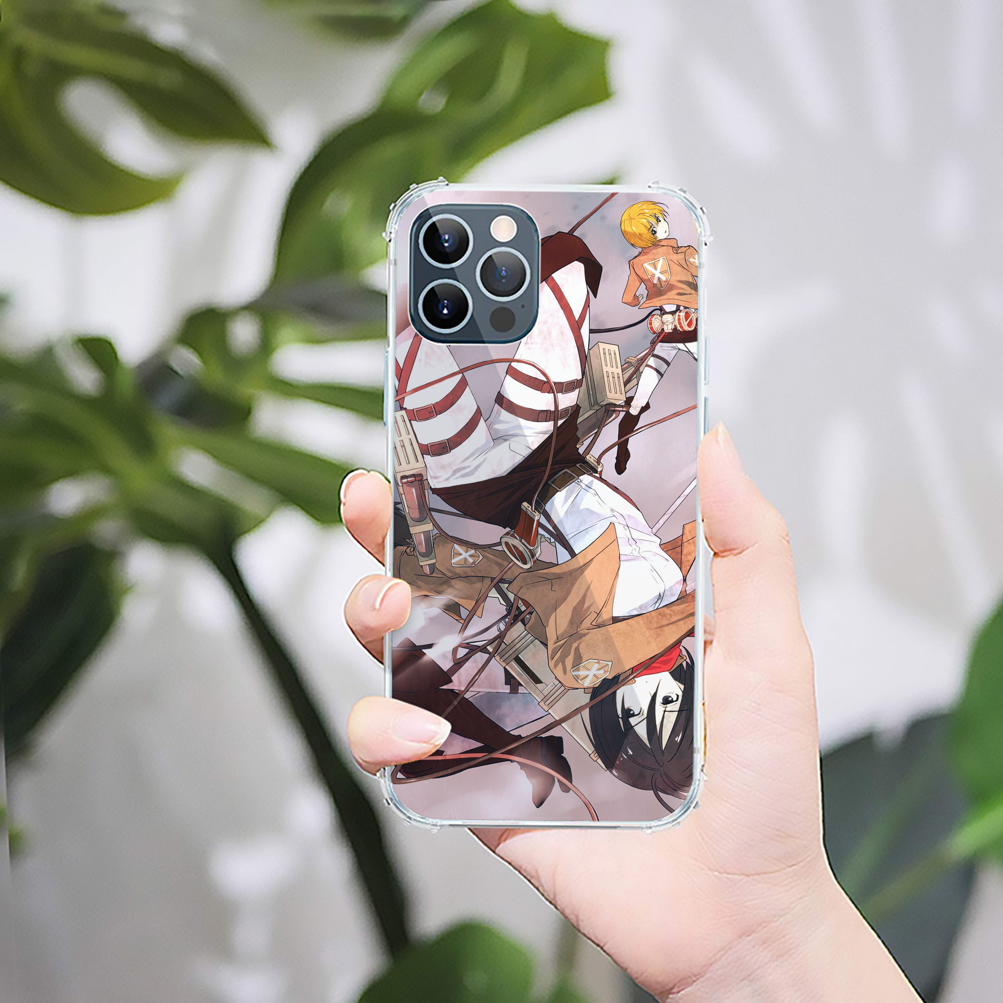 （画像用） 進撃の巨人 Attack on Titan 【iPhone 12シリーズ対応】透明スマホケース（クリアソフトケース）